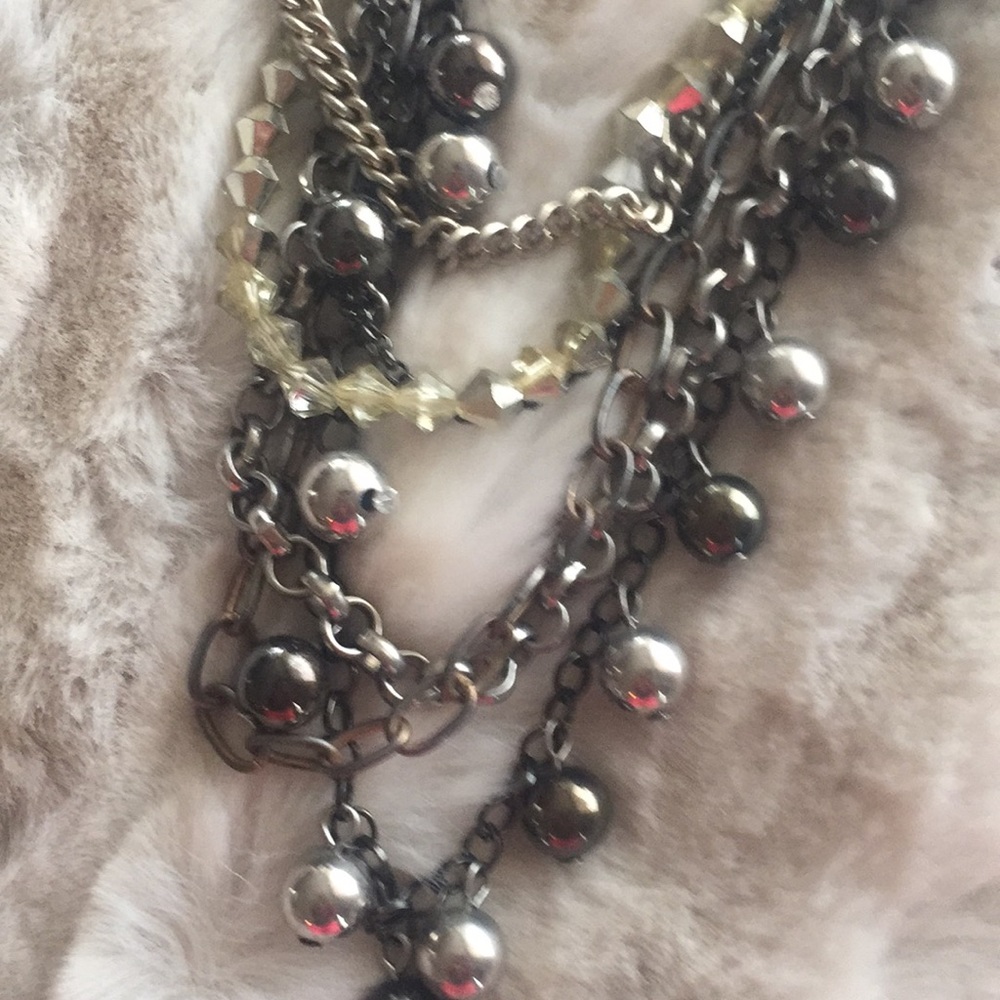 Multi chain choker necklace